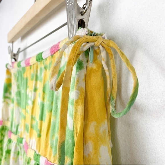 Aoyama Itchome Mixed Print Silk Western Boho Mini Skirt Sz 26” - Picture 4 of 9